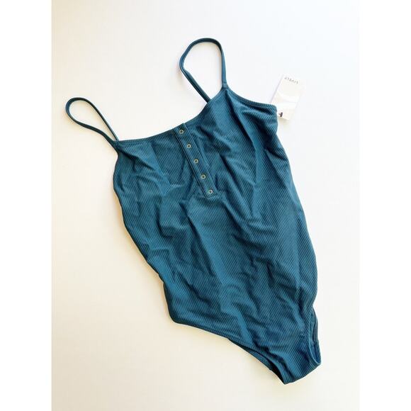 LIVELY Ribbed Henley One-Piece Swimsuit - Picture 4 of 10